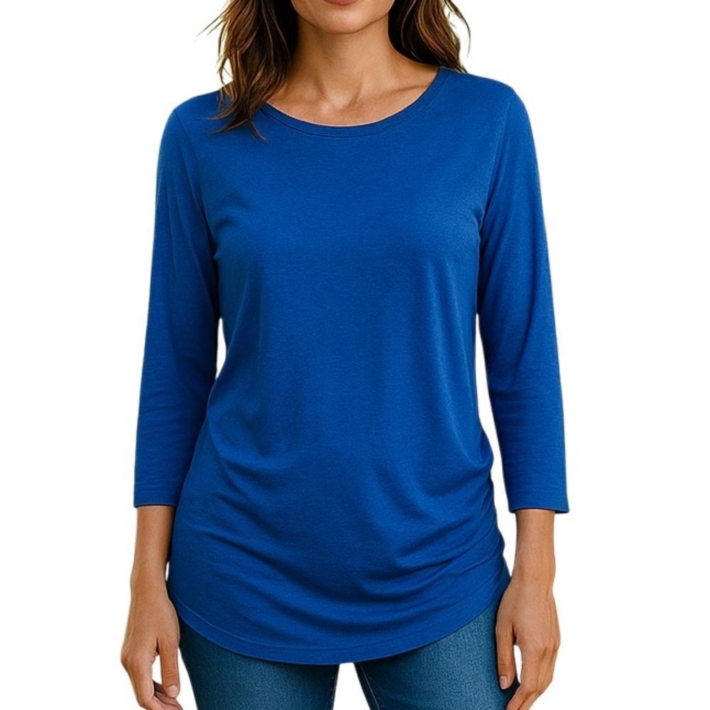 Fisoul Ruched Long Sleeve Popover Blouse
